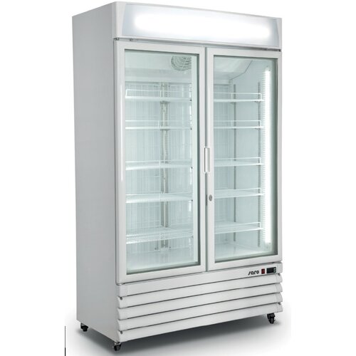 Saro Réfrigérateur à Double porte en verre  | 10 étagères ajustables 800 litres | 1220x700x (H) 1980mm