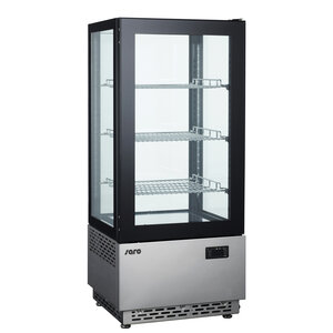 Saro Vitrine Réfrigérée | 3 Grilles réglables chromées | 78 Litres | 430x390x(H)896mm