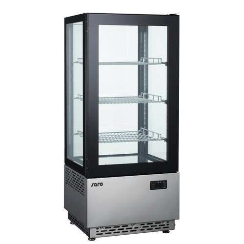 Saro Vitrine Réfrigérée | 3 Grilles réglables chromées | 78 Litres | 430x390x(H)896mm