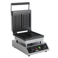 Gaufrier en Inox |Avec minuterie | 0,9kW | 280x360x(H)234mm