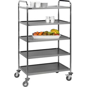 Saro Chariot de Service 5 plateaux | INOX  | 860x540x1540 (H)mm