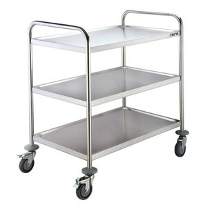 Saro Chariot de Service 3 plateaux | INOX  | 860x540x940 (H)mm