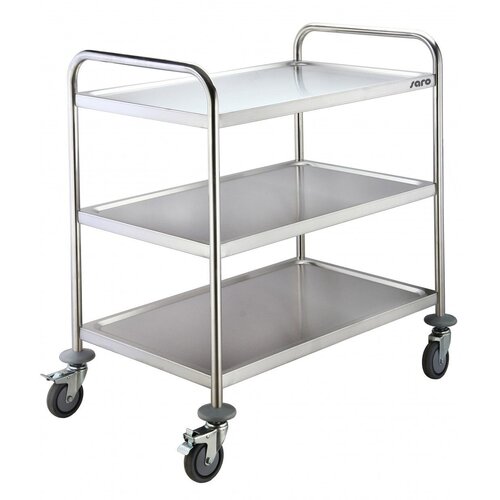 Saro Chariot de Service 3 plateaux | INOX  | 860x540x940 (H)mm
