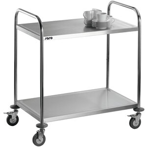Saro Chariot de Service 2 plateaux | INOX  | 860x540x940 (H)mm