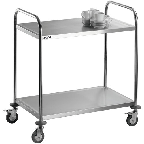 Saro Chariot de Service 2 plateaux | INOX  | 860x540x940 (H)mm