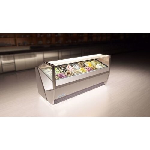 La Squadra Présentoir à Glace | Scoop La Squadra Selecta 12 Gelato | 1175x1150x(H)1155mm | Disponible en 3 couleurs
