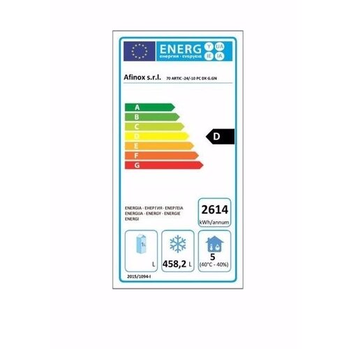 Afinox Congélateur | Artic 700 BT | 700 Litres | 733x839x2090mm