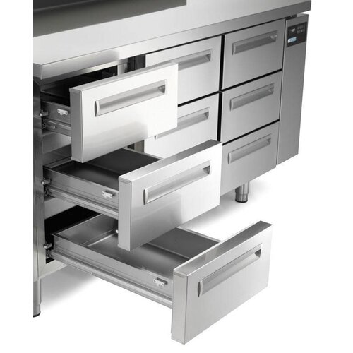 Afinox Comptoir Réfrigéré | 2 Portes | PRINTEMPS  | 1300x700x(H)900mm