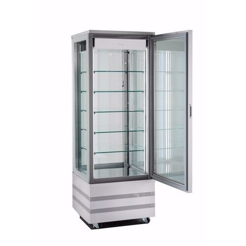 Tekna Vitrine Réfrigérée Avec Porte En Verre | Noir | Avec 4 cotés vitrés| 670x640x (H)1950mm