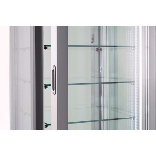 Tekna Vitrine Réfrigérée Avec Porte En Verre | Noir| Avec 3 cotés vitrés | 670x640x(H)1500mm