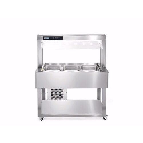 Afinox Buffet Gastronomique | 3/1 GN | En Inox | 1494x650x(H)1326mm