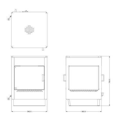 Lincat Vitrine Chauffante | Porte arrière| 565x565x(H)780mm