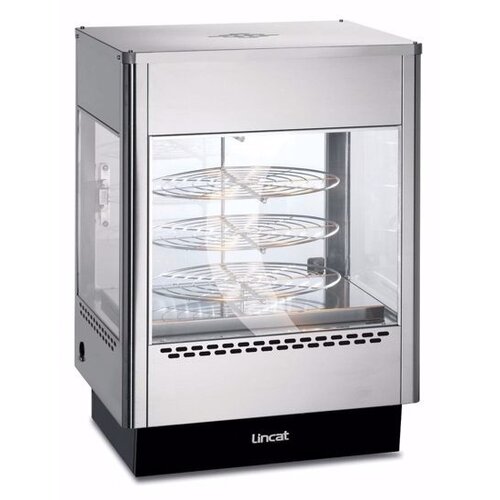 Lincat Vitrine Chauffante | Porte arrière| Plateaux ronds |565x650x (H)780mm