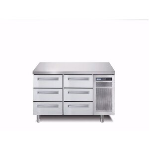 Afinox Comptoir Réfrigérés| 6 Tiroirs | 1300x700x(H)900mm