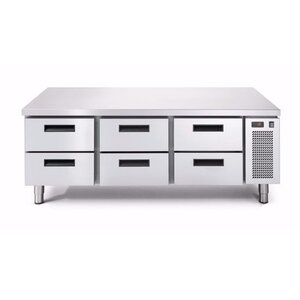 Afinox Comptoir Congelé | 6 Tiroirs | 1600x685x(H)613mm