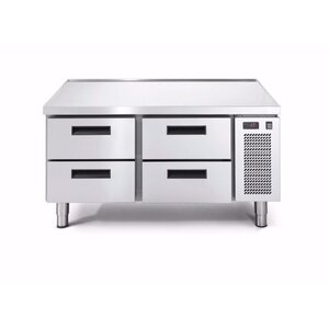 Afinox Comptoir Congelé | 4 Tiroirs | 1200x685x(H)613mm