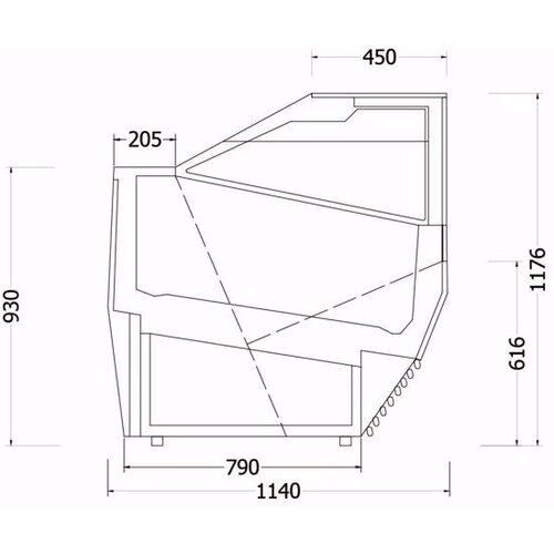 La Squadra Comptoir à Crème Glacée | Scoop La Squadra Selecta 16 Gelato | 1506x1150x(H)1155mm | Disponible en 2 couleurs