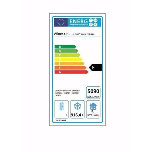 Afinox Congélateur Double Porte | En Inox | 1400 litres | 1466x839x (H)2090mm