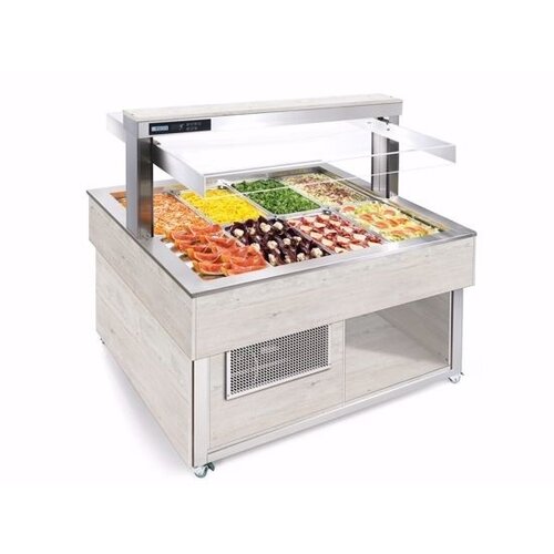 Afinox Buffet Gastronomique | 8/1 GN | Couleur Pruche | 1494x1212x(H)1481mm