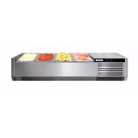 Vitrine Réfrigérée | En Inox | 4x 1/3 GN 1100x395x(H)260mm