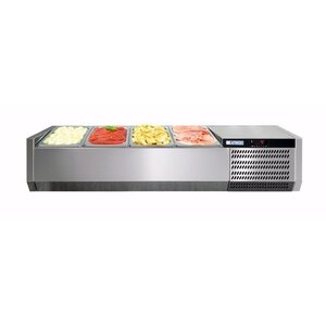 Afinox Vitrine Réfrigérée | En Inox | 4x 1/3 GN 1100x395x(H)260mm