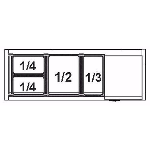 Afinox Vitrine Réfrigérée | En Inox | 4x 1/3 GN 1100x395x(H)260mm