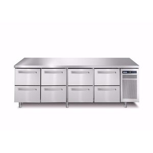 Afinox Comptoir Réfrigérés| 8 Tiroirs | 2260x700x(H)900mm