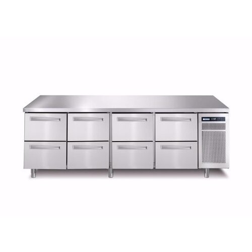 Afinox Comptoir Réfrigérés| 8 Tiroirs | 2260x700x(H)900mm