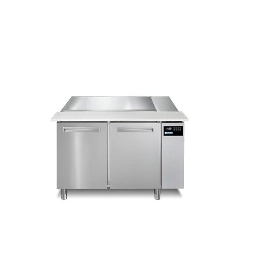 Afinox Saladette Avec Couvercle En Inox  |2 Portes | 1160x785x(H)1183mm