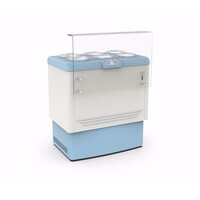 Vitrine à Glace | Conteneurs ronds | 6 Bacs| 965x665x(H)1030mm