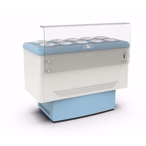 Framec Vitrine à Glace | Conteneurs ronds | 10 Bacs| 1435x713x(H)1030mm