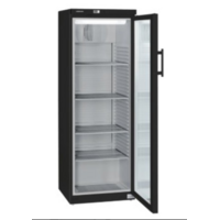 Vitrine Réfrigérateur | Noir | Porte en verre | 348 litres | FKv 3643 Blackline | 600x610x (H) 1640mm