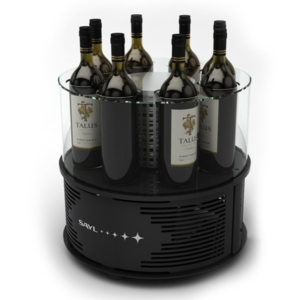 SAYL Rafraîchisseur de Vin Alegria | Convient pour 8 Bouteilles de 90mm | 435x435x(H)370mm | Disponible en 2 Modèles