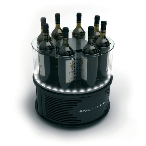 SAYL Rafraîchisseur de Vin Alegria | Convient pour 8 Bouteilles de 90mm | 435x435x(H)370mm | Disponible en 2 Modèles