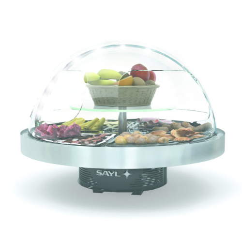 SAYL Présentoir Réfrigéré Rond | Convient pour 8 Plateaux de Buffet | Eclairage LED | 950x950x(H)750mm SAYL Présentoir Réfrigéré Rond | Convient pour 8 Plateaux de Buffet | Eclairage LED | 950x950x(H)750mm