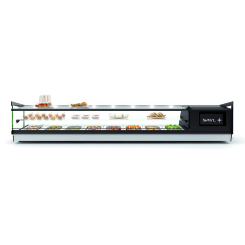 SAYL Vitrine de Refroidissement | Dessus en Verre | Convient pour Bac GN 1/3 40mm | Disponible en 3 Tailles