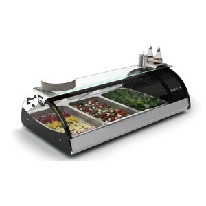 SAYL Vitrine Réfrigérée Maxiself | Eclairage LED | Convient pour 3x GN 1/1 65mm | Libre Service | 1210x650x320mm SAYL Vitrine Réfrigérée Maxiself | Eclairage LED | Convient pour 3x GN 1/1 65mm | Libre Service | 1210x650x320mm