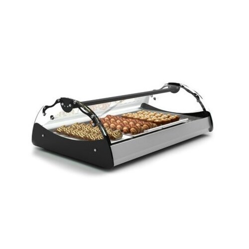 SAYL Vitrine Chauffante Maxiself | Eclairage LED | Convient pour Plateaux en Inox | Libre Service | 690x650x320mm