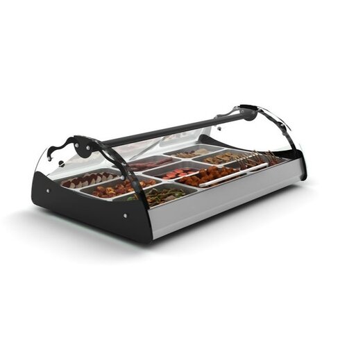 SAYL Vitrine Chauffante Maxiself | Eclairage LED | Convient pour 2x GN 1/1 65mm | Libre Service | 1020x650x320mm
