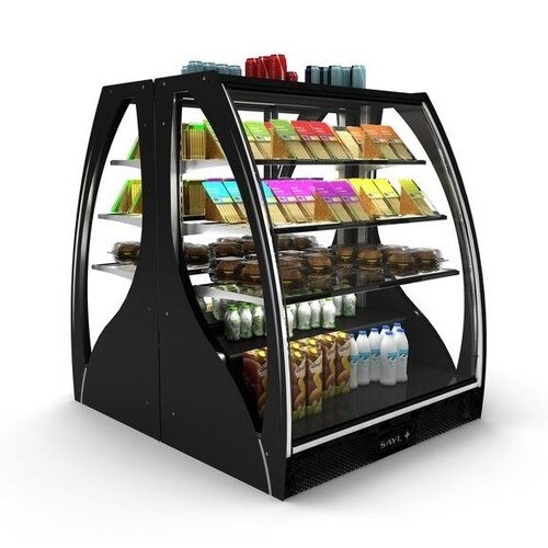 SAYL Vitrine Réfrigérée de Présentation Incurvée | Ouverture Avant et Arrière | 1015x620x(H)1240mm