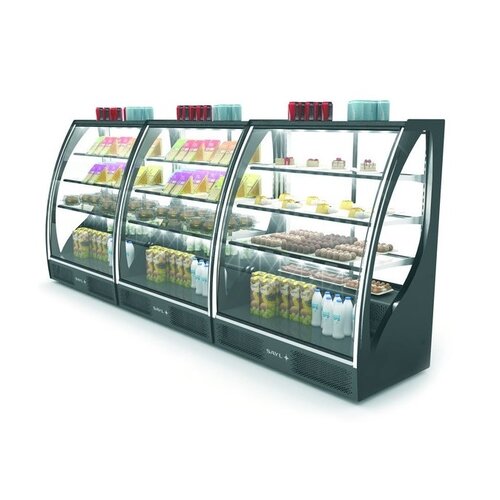 SAYL Vitrine Réfrigérée de Présentation Incurvée | Ouverture Avant et Arrière | 1015x620x(H)1240mm