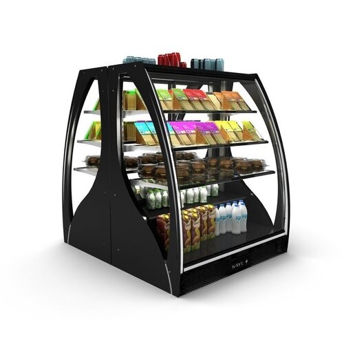 SAYL Vitrine Réfrigérée de Présentation Incurvée | Ouverture à l'Avant | 1015x620x(H)1240mm