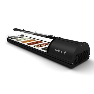SAYL Vitrine à Tapas Libre Service | Convient pour GN 1/3 40mm | Eclairage LED | Disponible en 4 Tailles SAYL Vitrine à Tapas Libre Service | Convient pour GN 1/3 40mm | Eclairage LED | Disponible en 4 Tailles
