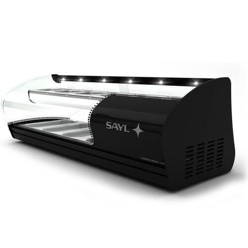 SAYL Vitrine Réfrigérée Double pour Tapas | 2 Etages | Convient pour Bacs de Profondeur 40mm | Disponible en 2 Tailles