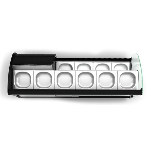 SAYL Vitrine Réfrigérée Double pour Tapas | 2 Etages | Convient pour Bacs de Profondeur 40mm | Disponible en 2 Tailles