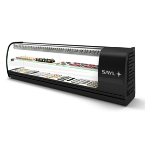 SAYL Vitrine à Tapas Réfrigérée Double | Convient pour GN 1/4 pour Bacs de Profondeur 40mm | Disponible en 2 Tailles SAYL Vitrine à Tapas Réfrigérée Double | Convient pour GN 1/4 pour Bacs de Profondeur 40mm | Disponible en 2 Tailles