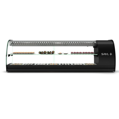 SAYL Vitrine à Tapas Réfrigérée Double | Convient pour GN 1/4 pour Bacs de Profondeur 40mm | Disponible en 2 Tailles