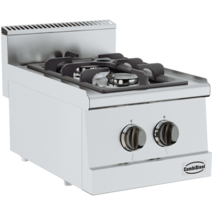 Combisteel Cuisinière à Gaz de base 600 |Modèle de Table | 2x 3,25 kW | 400x600x (H)300mm
