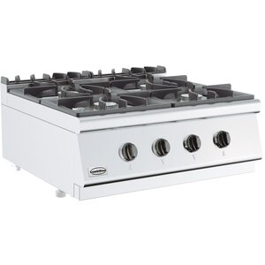 Combisteel Fourneaux à Gaz | Modèle De Table| Base 700 | 4x 6,5 kW | 800x700x(H)300mm