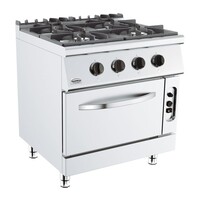 Cuisinière à Gaz avec Fourneaux à Gaz | Base 700 | 4x 6,5 kW | 800x700x(H)900mm